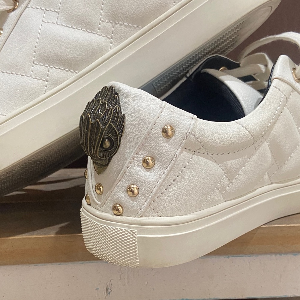 Kurt Geiger Kensington Eagle White Leather - Women’s SZ 7.5 or Men’s SZ 6.